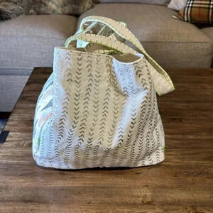 SHIRALEAH | ANTHROPOLOGIE Large Cactus Canvas Tote Bag w/Snap Closure